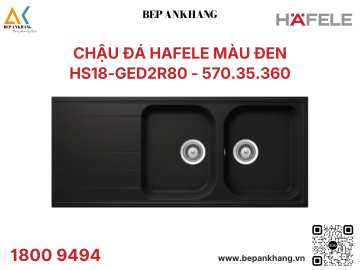 Chậu đá Hafele HS18-GED2R80 570.35.360 - màu đen 